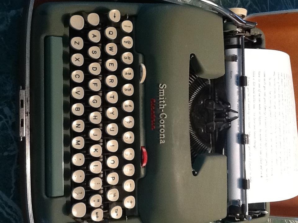 Cursive Typewriter // 1950's Portable Typewriter // by thesoupison
