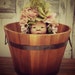 Newborn Solid Wood Barrel Infant Photo Prop-wood barrel-newborn photo prop-large half barrel