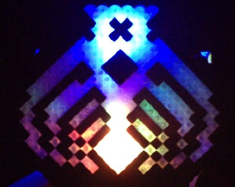 LED Bassnectar Necklace - Multicolor Flashing Fading Strobe RBG kandi light glow night festival rave toy shirt pendant medallion chain