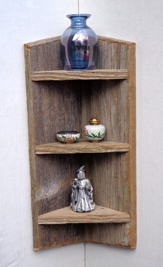 Rustic Cedar Corner Shelf
