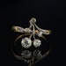 Art Nouveau 1.05Ct Diamond flower rare antique ring