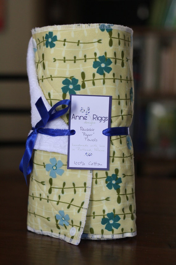 Reusable Paper Towel Roll Set of 12 Mothers by AnneRiggsDesigns