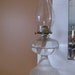 Antique Early 1900's Eagle Glass Pedestal Hurricane Lamp - P&A Brass Burner - Kerosene Oil - USA Connecticut-