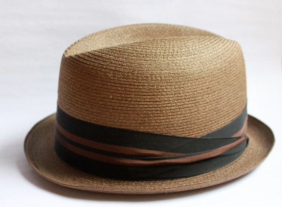 Vintage Dobbs Straw Fedora by thenunneryvintage on Etsy