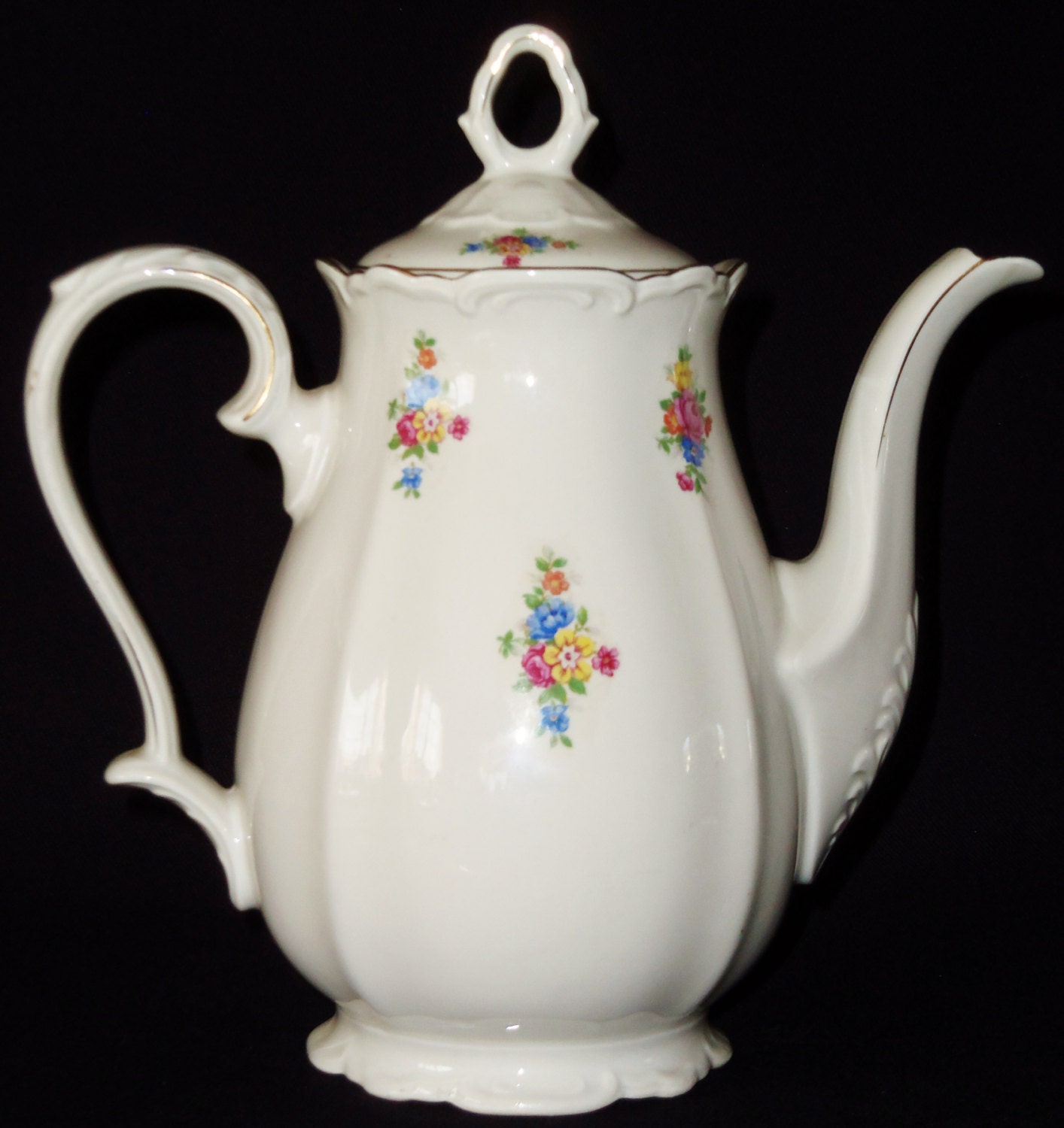 Antique Bareuther Bavaria Germany Porcelain Chocolate Pot