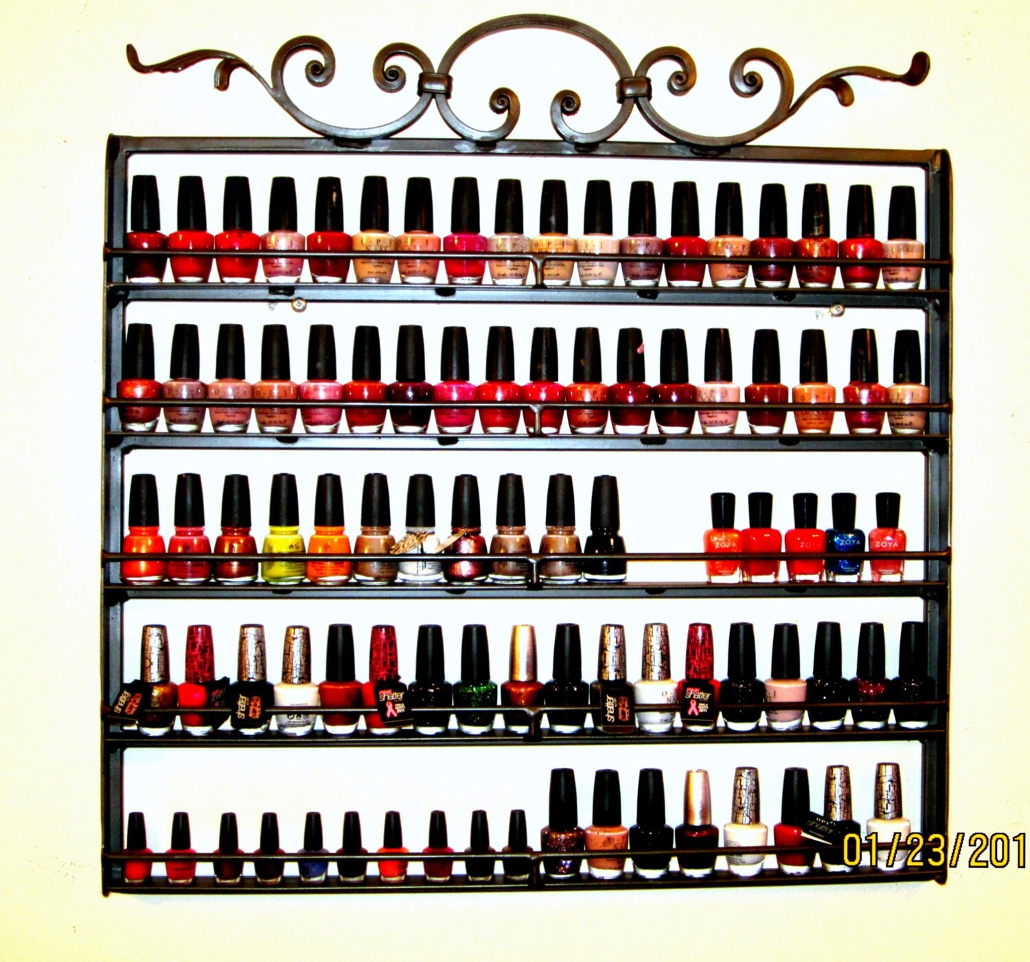 Hanging Nail Polish Wall Organizer Rack Aganthus by daisypam2011