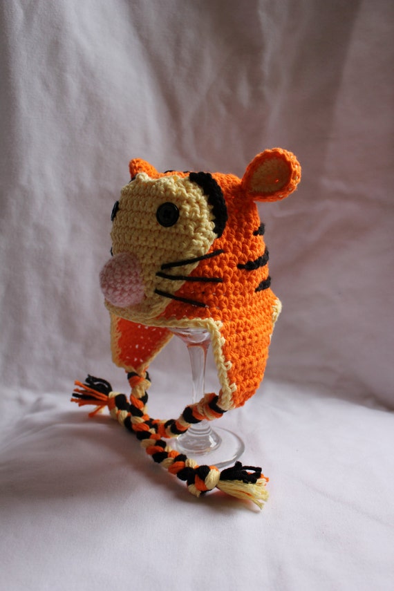 Crochet Tiger Hat Baby Tiger Hat Newborn by sisterscraftcorner