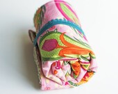 Roll-Up Diaper Cotton and Terry Changing Pad - Travel Change Pad Kaufman Veranda Floral Paisley Sorbet