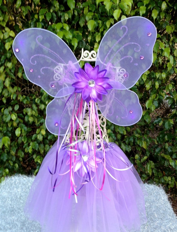 Pink Fairy Princess Wings Purple Fairy Tutu by partiesandfun