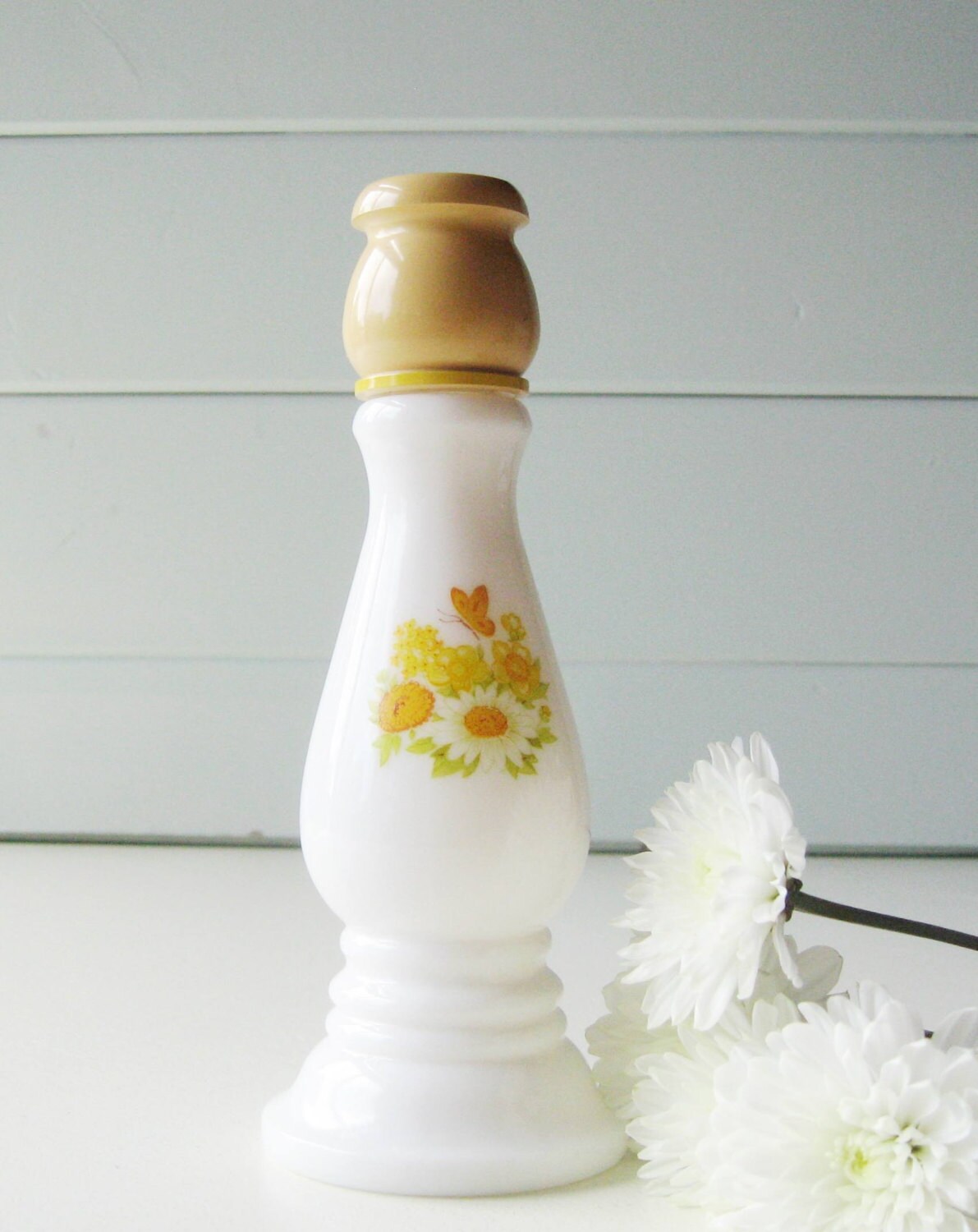 Avon Candle Holder Avon Milk Glass Bottle Perfume Bottle