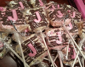 Rice Krispie Treat Party Favors Designed for the Occasion