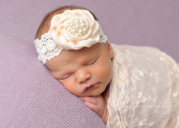 items similar to ivory flower headband baby items similar to ivory baby headband newborn headband items similar to ivory flower headband baby items similar to ivory baby headband newborn headband