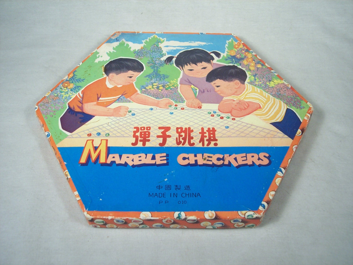 Complete Chinese Marble Checkers Game in Box Chun Yee