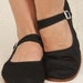 black canvas mary jane shoes