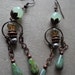 Come to my Garden-jade and iris freshwater pearl earrings