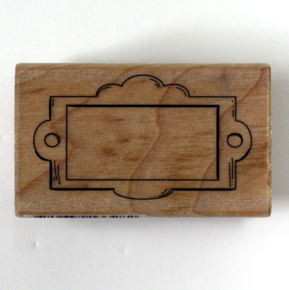 Drawer Label Rubber Stamp by ForPetesSakeDestash on Etsy