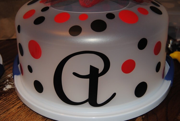 Personalized Custom Cake Carrier/Saver by katiebugsgiftsGA on Etsy