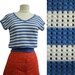 70's Mesh Top Nautical Stripe