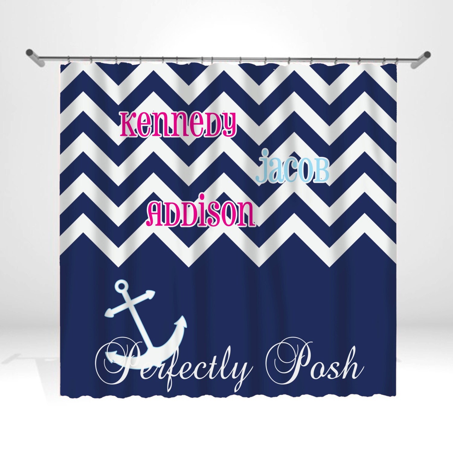 Personalized Anchor Shower Curtain