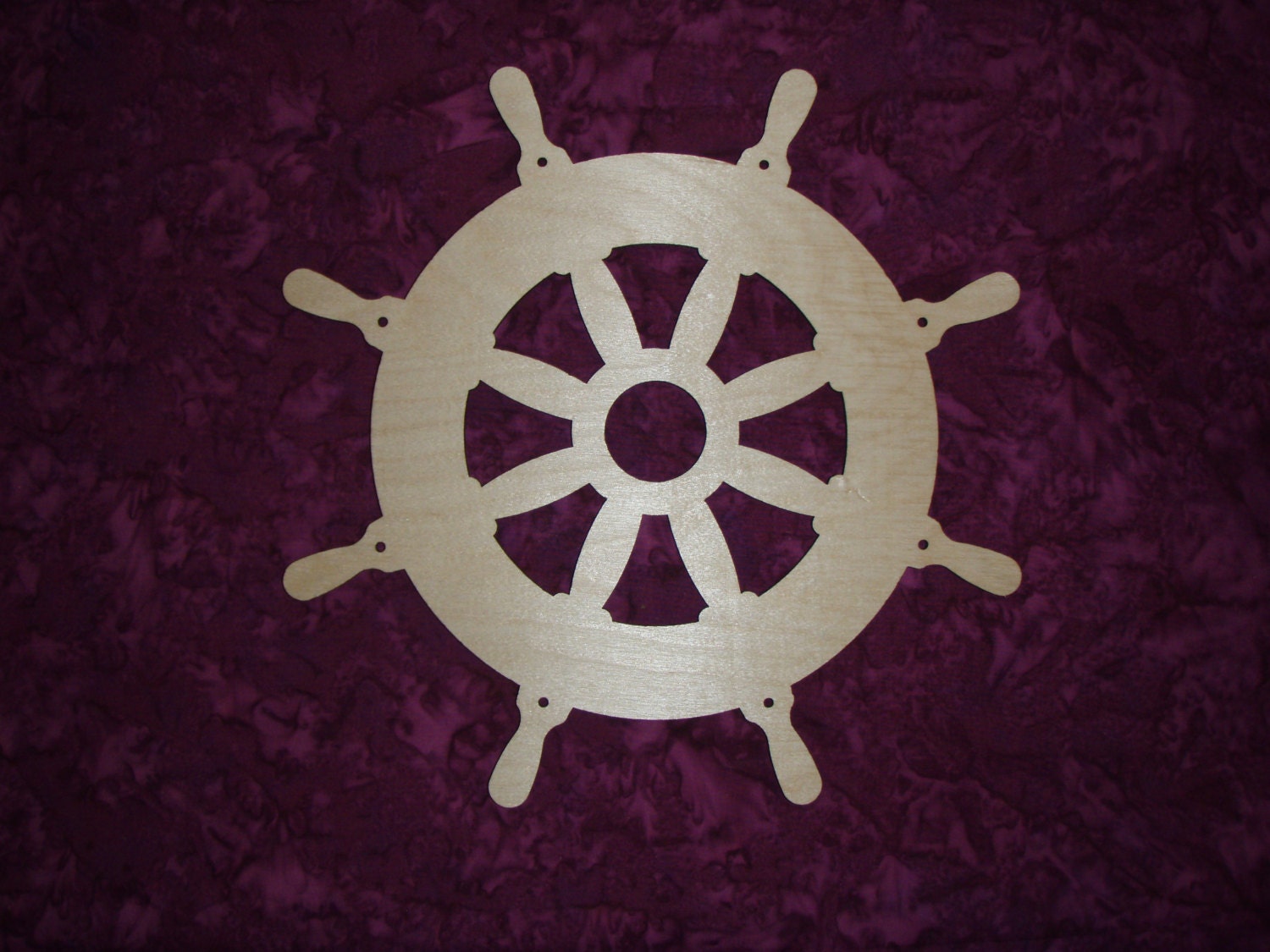 Ship Wheel Shape Unfinished Wooden Cut Out by ArtisticCraftSupply