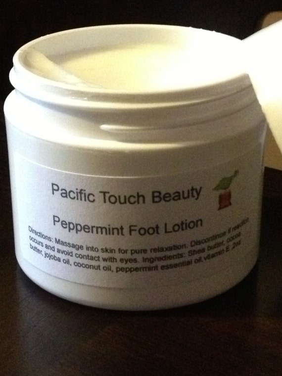 Peppermint Foot Lotion by pacifictouchbeauty on Etsy