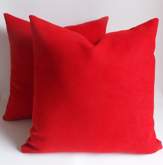 SET OF 2/Velvet Red pillow Decorative pillow Throw Pillow