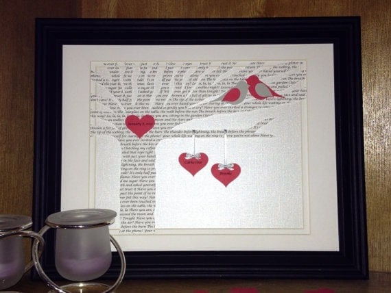 sweet her list for of words Wedding Gift Anniversary Anniversary Unique First Paper