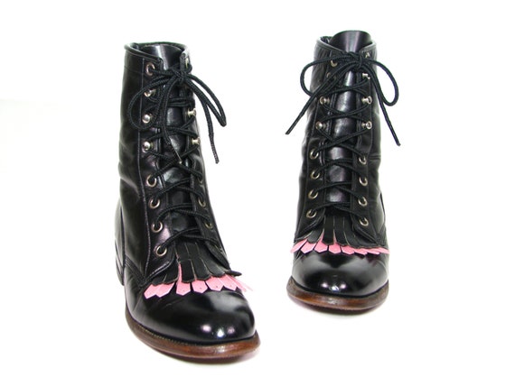justin lace up boots women's