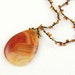 Orange Beaded Necklace, Orange Agate Pendant, Carnelian Beads, Artisan Necklace, Orange Agate Necklace, Orange Necklace, gemstone necklace