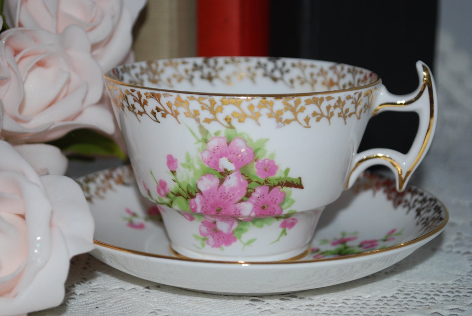 COLLINGWOODS Vintage Bone China Tea Cup and by HoneyandBumble