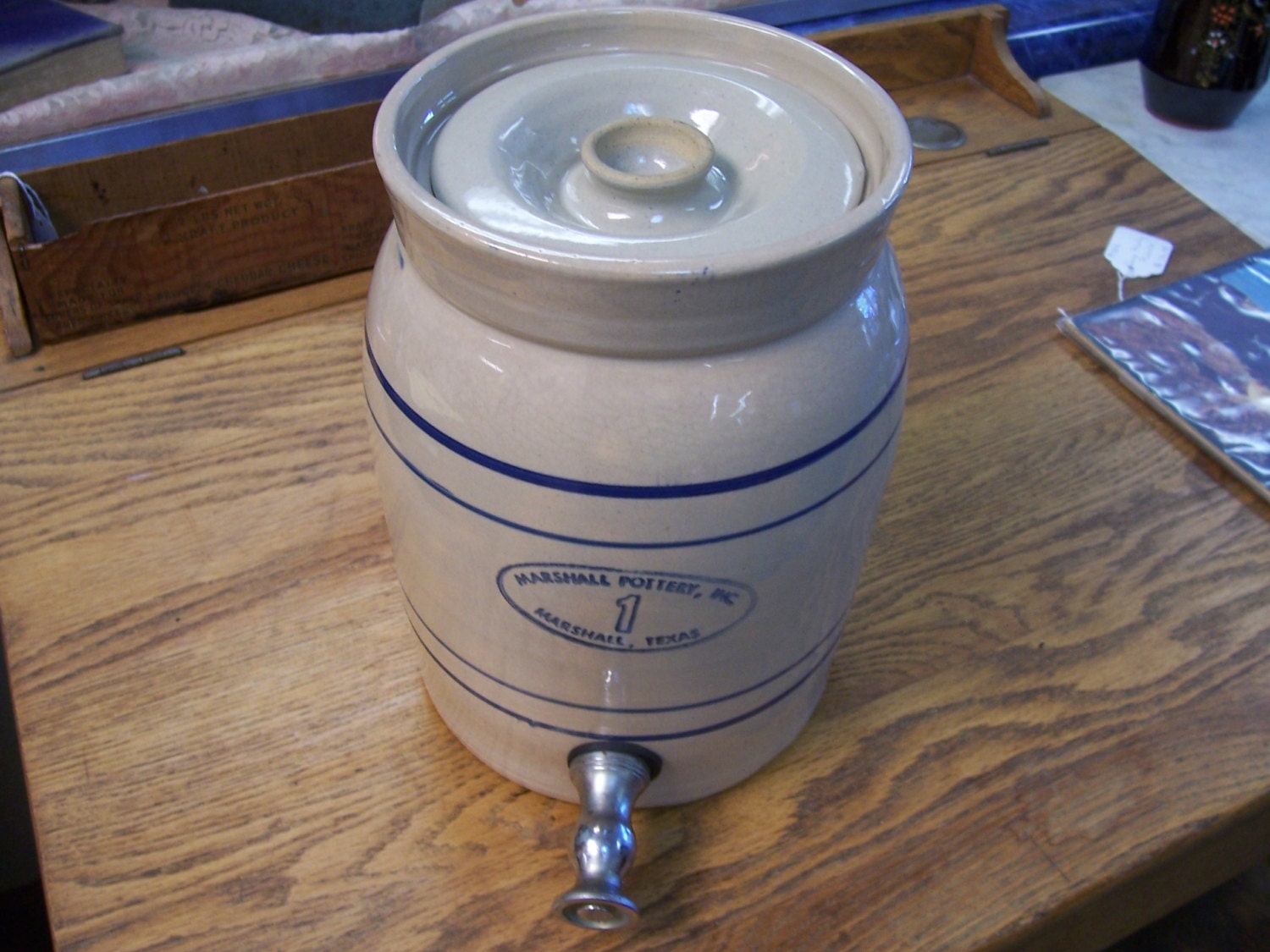 Vintage Marshall Pottery Crock with spout