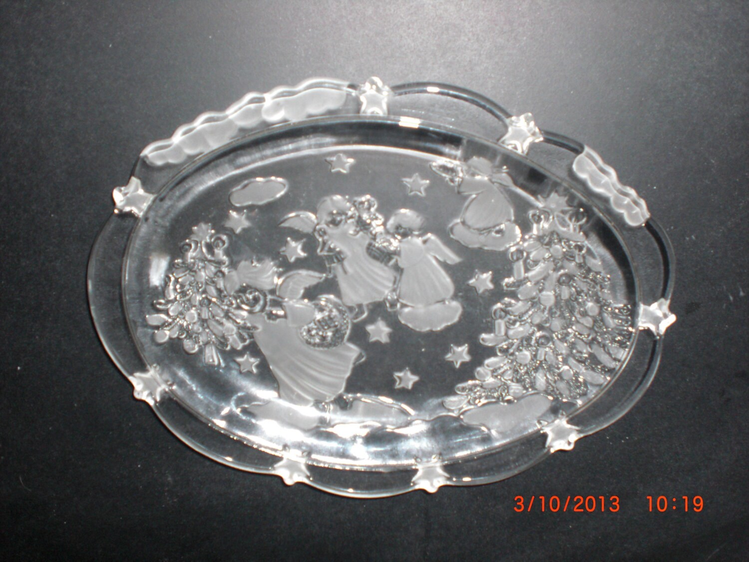 Mikasa Christmas Glass Appetizer Plate