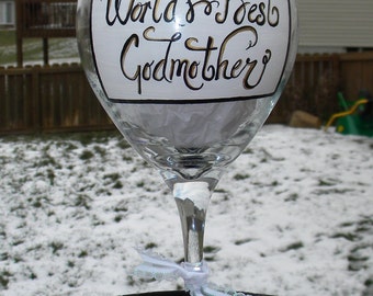 Godmother wine glass