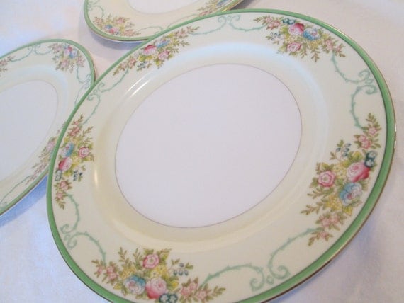 Vintage Meito China Formal Garden N1065 Set of 3