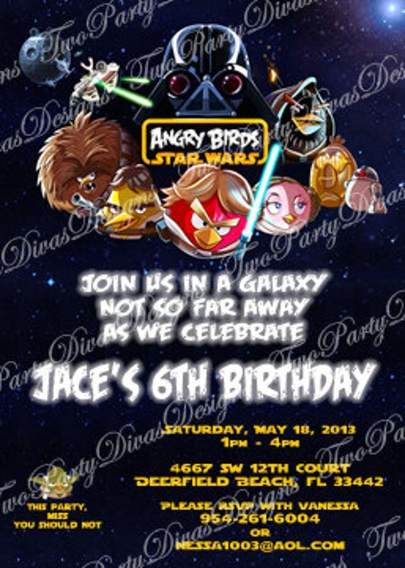 Angry Birds Star Wars Invitations Template 5