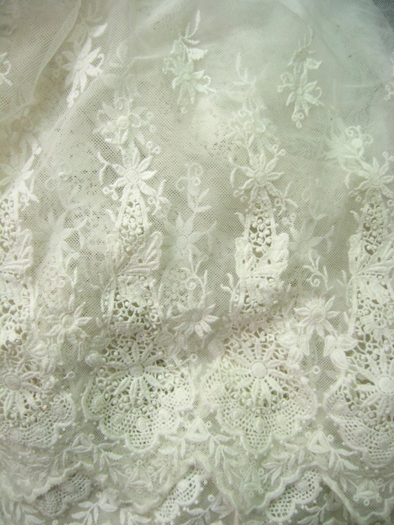 off white lace fabric antique lace bridal lace fabric