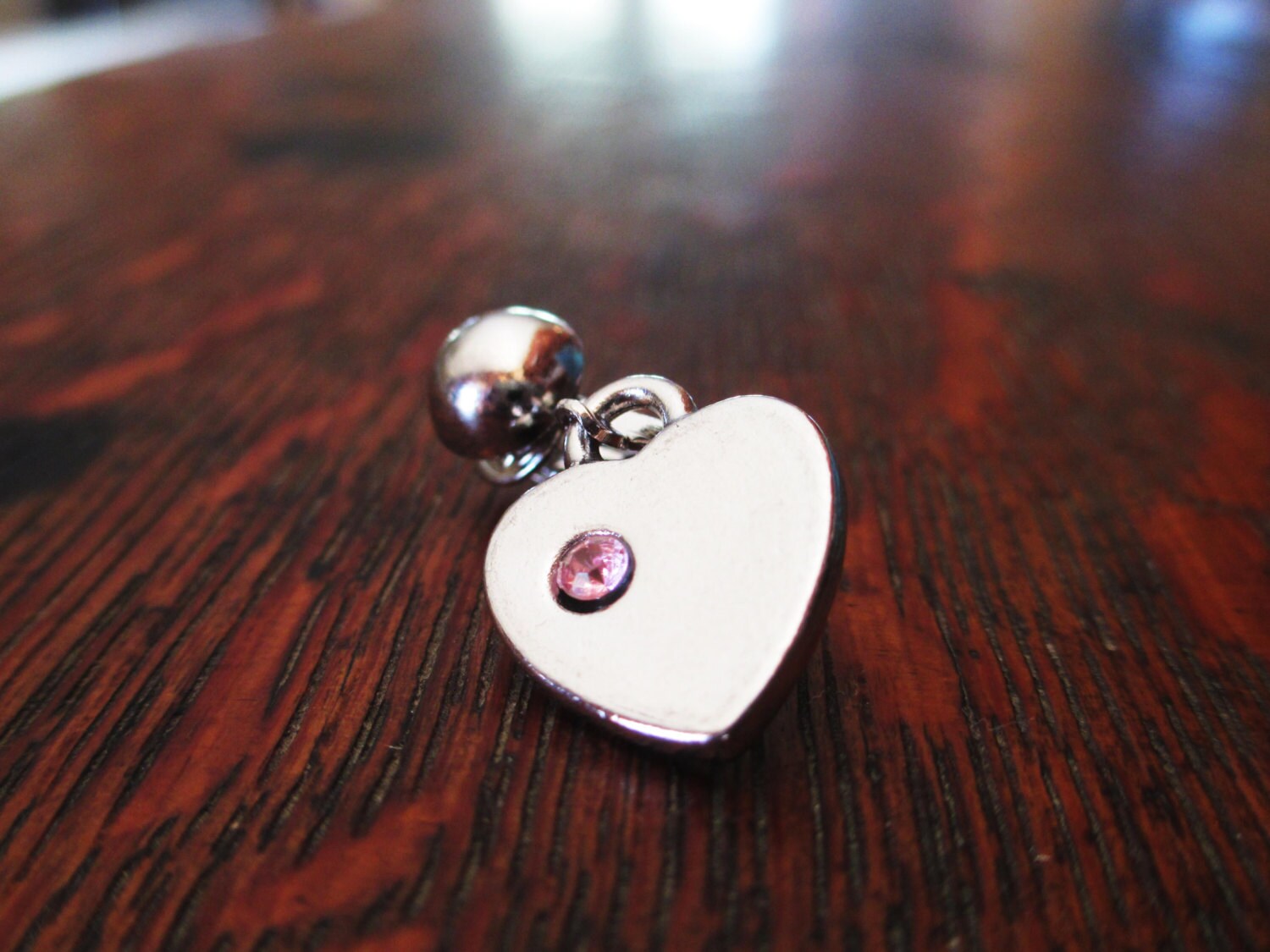 ClipOn Belly Button Ring with Pink Crystal by DivergentStyles ClipOn Belly Button Ring with Pink Crystal by DivergentStyles