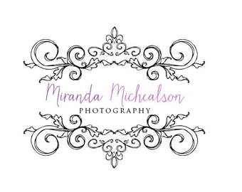 Unique photography Logo Design Custom by RedMeadowDesignCo