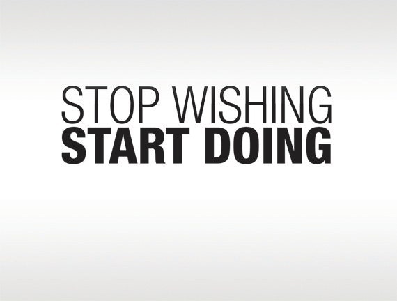 Stop Wishing Start Doing Fitness Motivational by ZestyGraphics