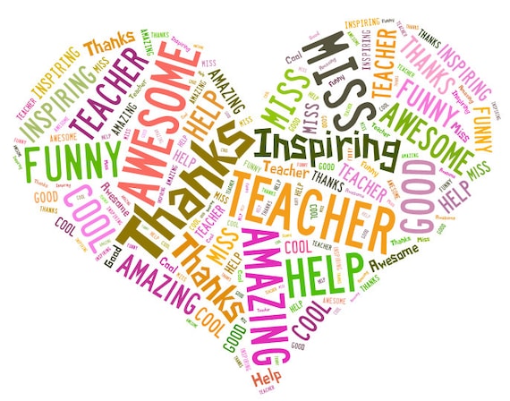 Items similar to Thank You Teacher Gift. Thank you Teacher poster ...