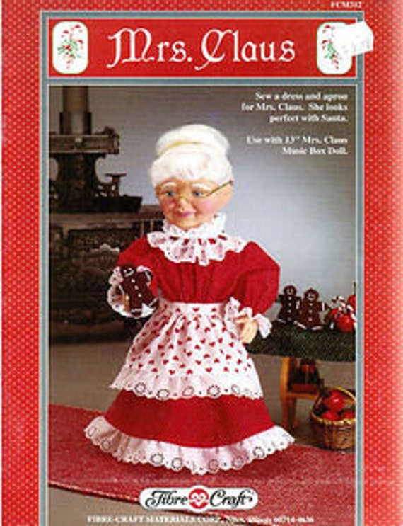 Items similar to Fibre Craft Mrs. Claus Sewing pattern on Etsy