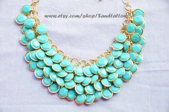  turquoise statement necklace