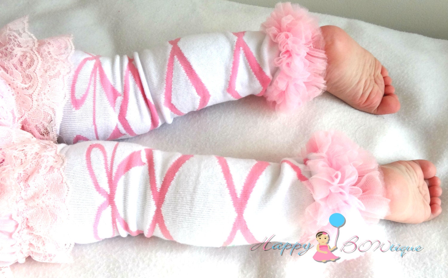 Light Pink Ballerina Tutus leg warmers Chiffon by HappyBOWtique