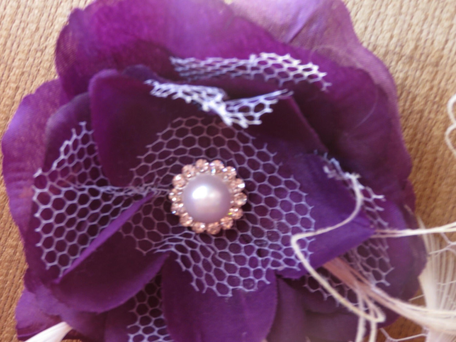Wedding Accessory Purple Hair Clip Bridal accessory Hair