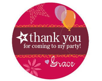 American Girl Birthday party thank you tag