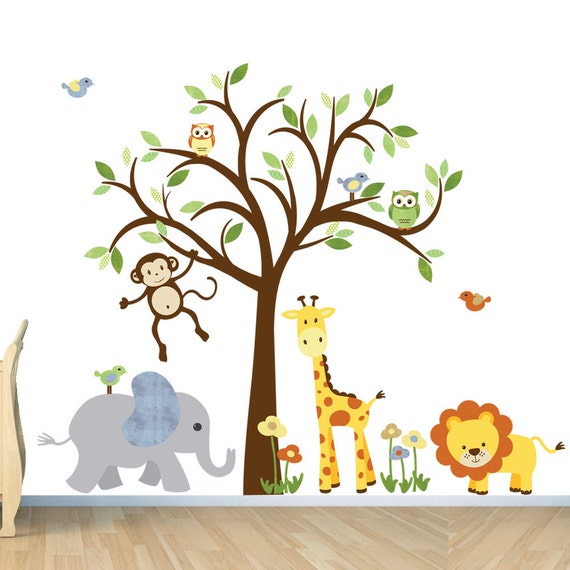 nursery decals wall for giraffe Showing Stickers Alfa img > Jungle  Wall