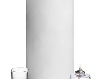 Luminary Candle in White, 6" x 12"