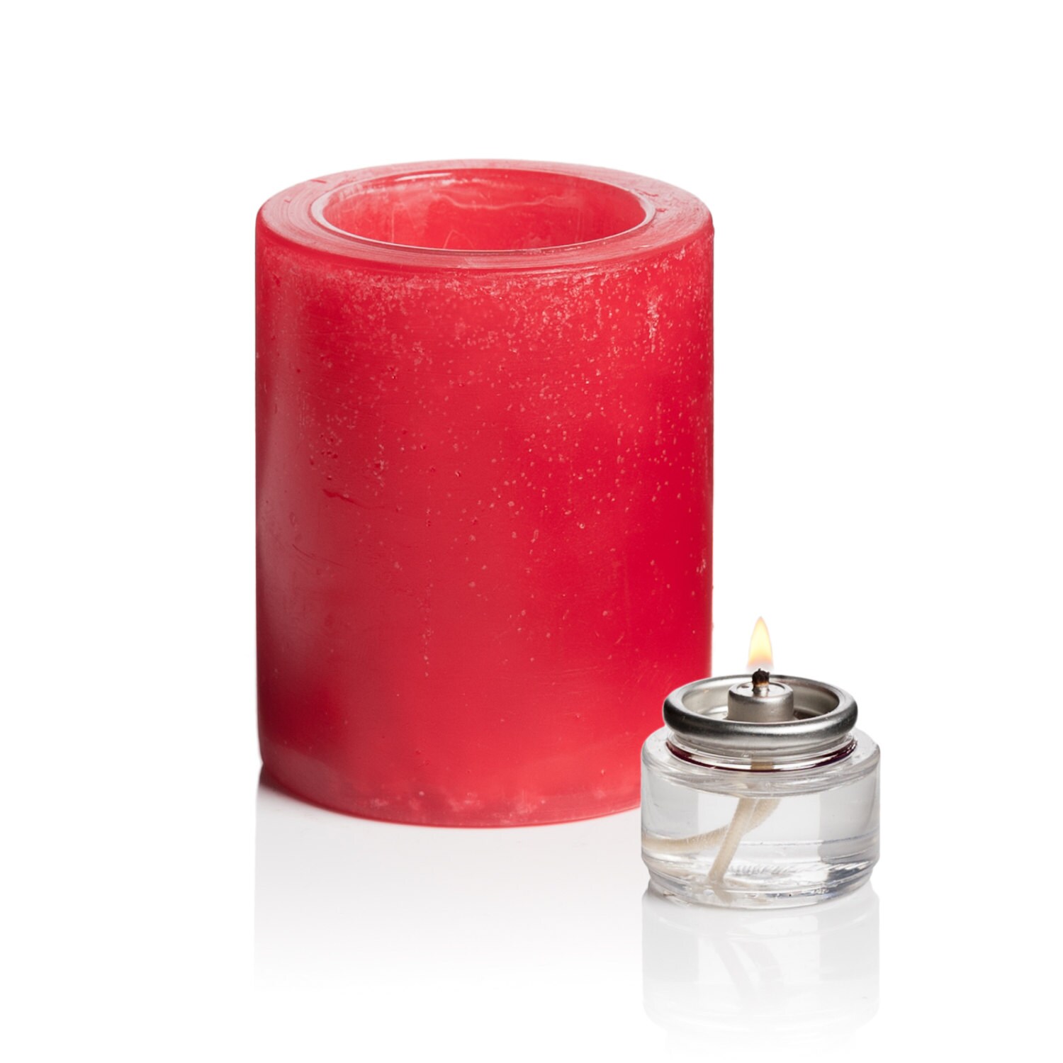 Luminary Candle in Red 3 x 3