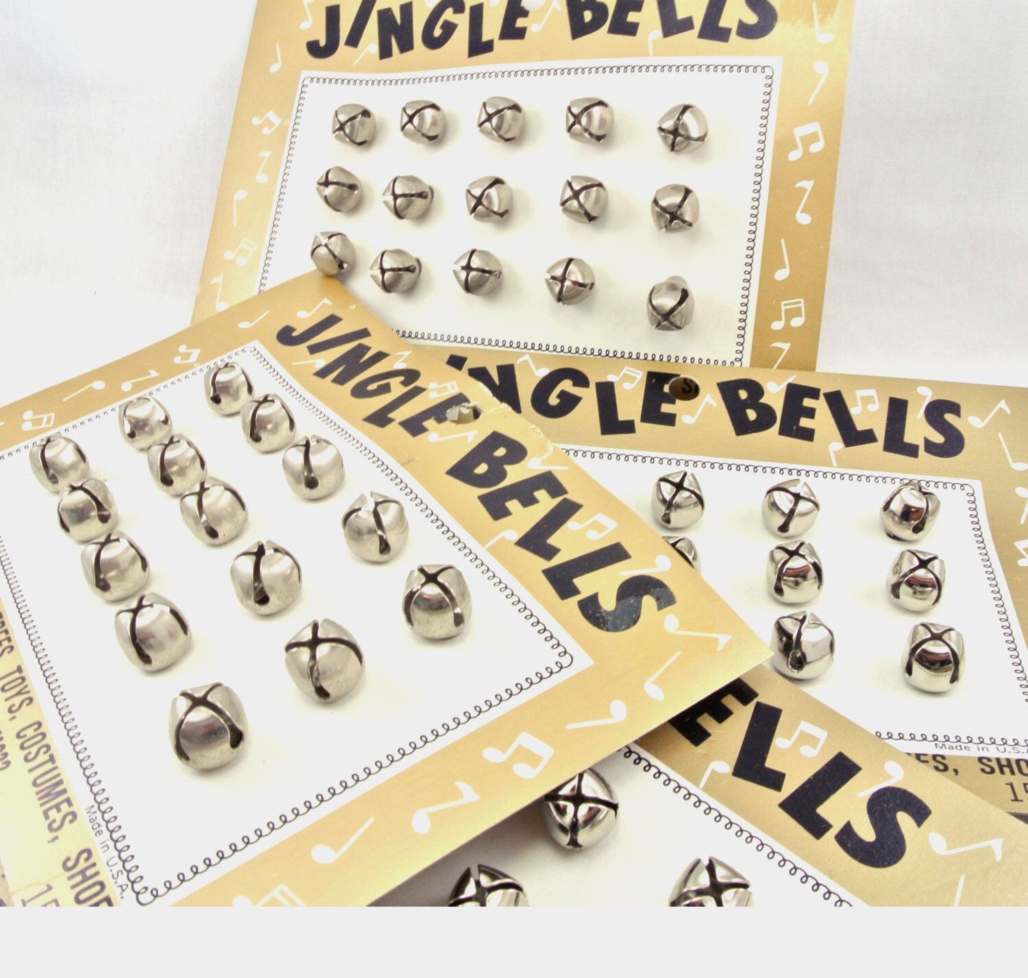 Vintage Jingle Bells 5 packages 75 total by polkadotali on Etsy