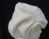 Beret tam cashmere wool hat ladies wool beret tam handmade hat baggy beret tam womans cashmere hat eco teens hat beret tam hat medium size.